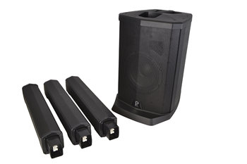 Column Array PA System 350 Watt with Bluetooth, Mic Inputs and 8